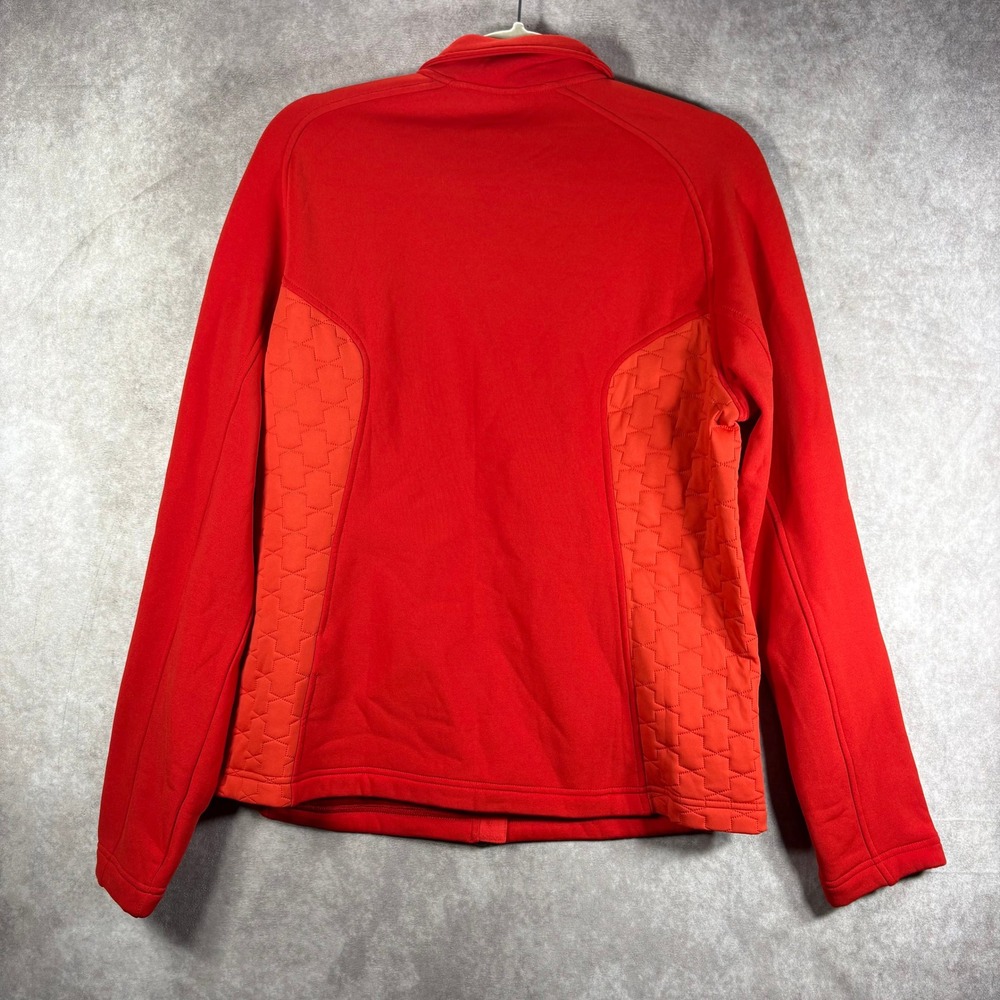 Ariat Jacket Women XL Red Full Zip Quilted Panel Fleece Equestrian - Picture 4 of 10